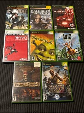 Original Xbox Retro Video Game Bundle Lot - 8 Games Classic Nostalgia